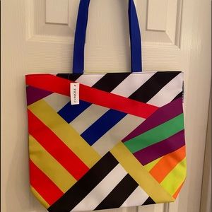 Clinique Tote Geometric design NWT